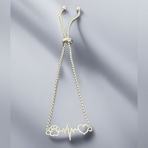 Pet heartbeat,Handmade adjustable bracelet, stainless steel